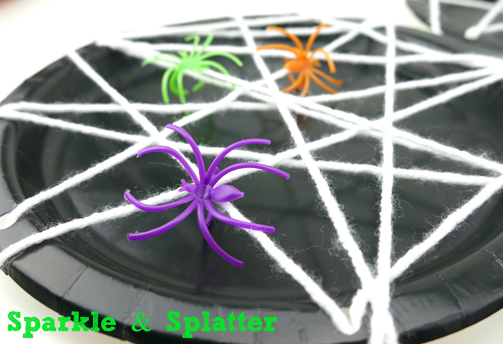 Paper Plate Spider Webs