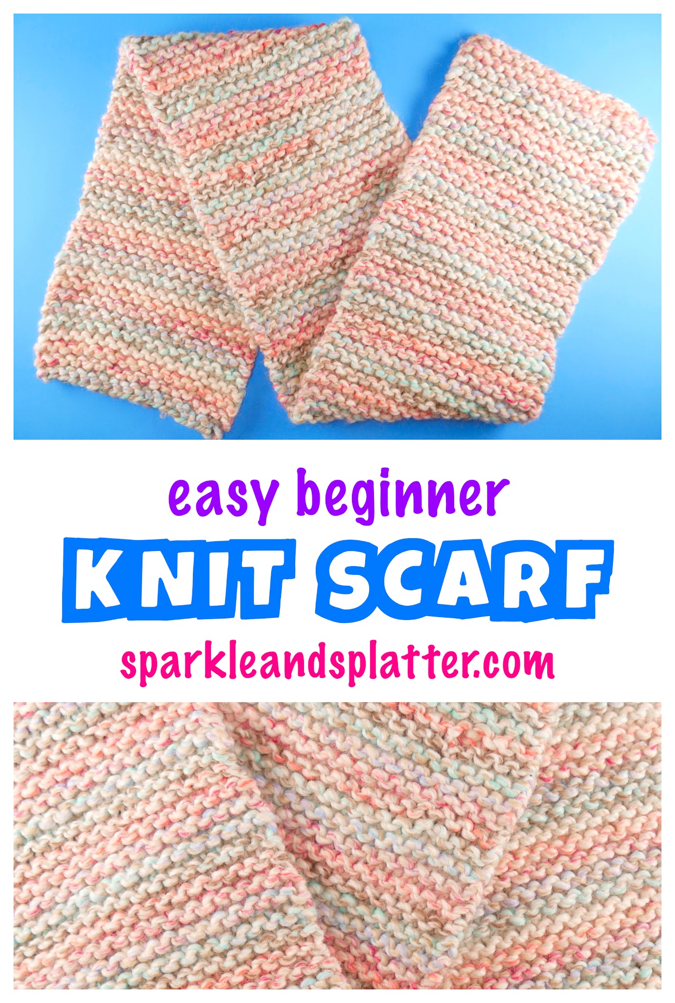 Easy Beginner Knit Scarf