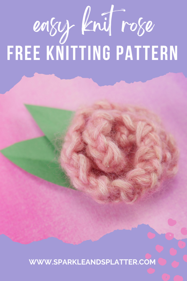 Easy Knit Rose, Free Knitting Pattern + Full Video Tutorial
