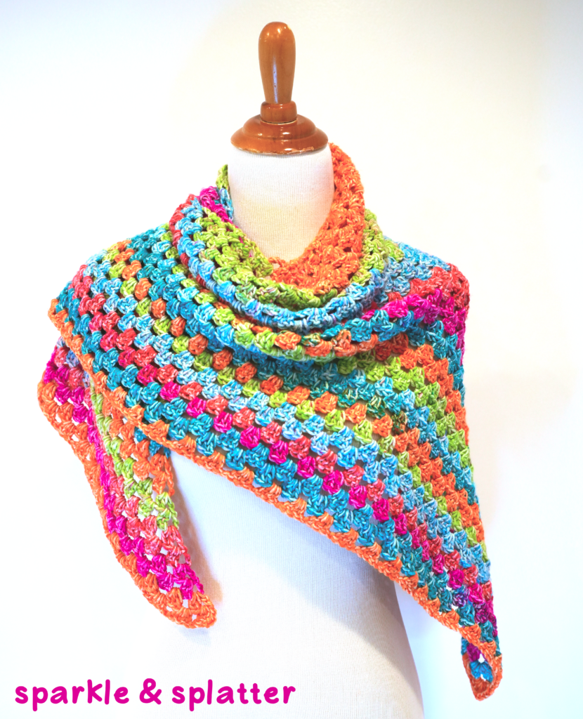 Crochet Granny Triangle Shawl